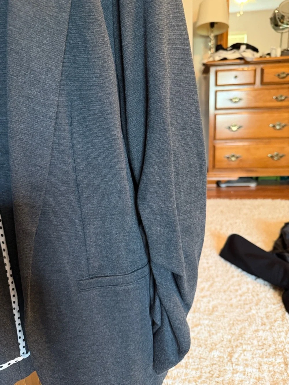 Skies Are Blue Charcoal Open-Front blazer - Picture 3 of 4